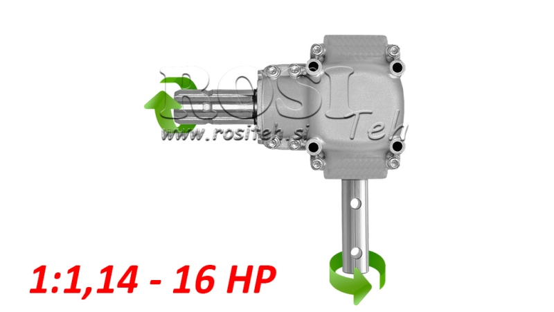 HOEK TANDWIELKAST L-150J 1:1.14 (16PK-12KW)