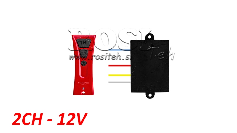 DRAADLOZE AFSTANDSBEDIENING 2CH - 12V