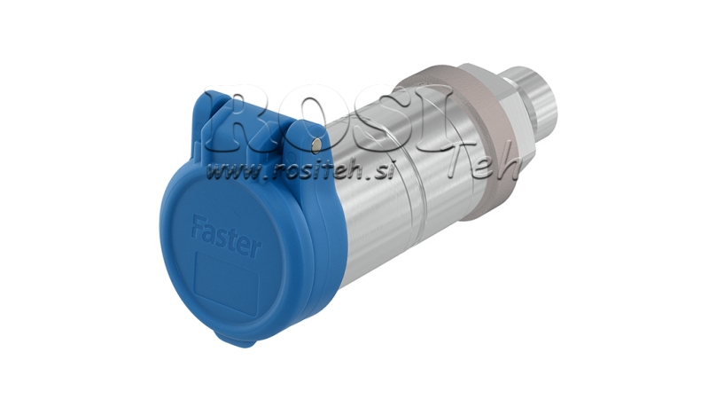 BLAUWE BESCHERMENDE DEKSEL PVC VROUWELIJKE SNELKOPPELING PUSH PULL