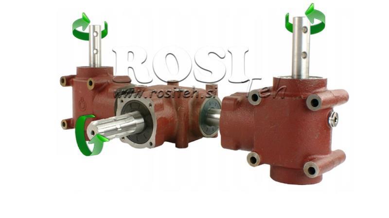 SET VAN REDUCERS 1:1.3 (27PK-20kW) VOOR SPREIDER L:450 GEGOTEN IJZER