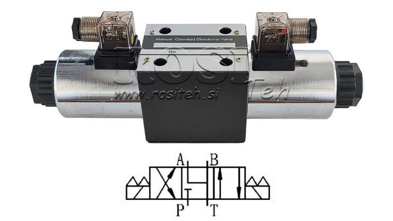 HYDRAULICKÝ ELEKTROMAGNETICKÝ VENTIL KV-4/3 CETOP 5 12/24/230V N6