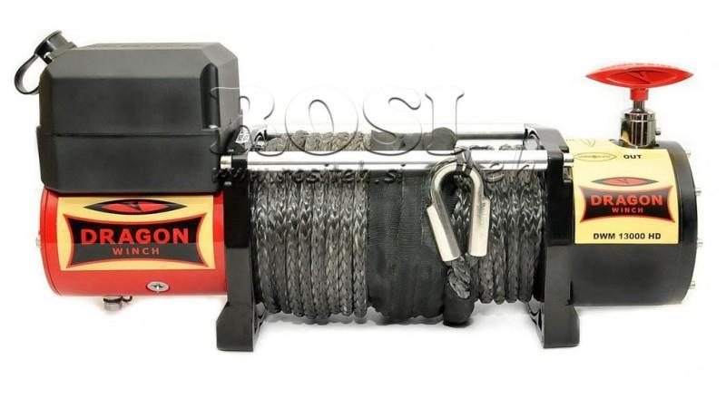 24 V ELEKTRICKÝ VYHÝBAČ DWM 13000 HD - 5897 kg - Syntetická šňůra