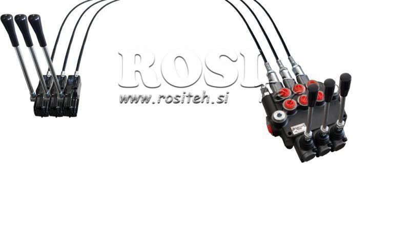 JOYSTICK DUBBELE HEFBOOM 1.5 m HYDRAULISCHE KLEP 3xP80 liter.
