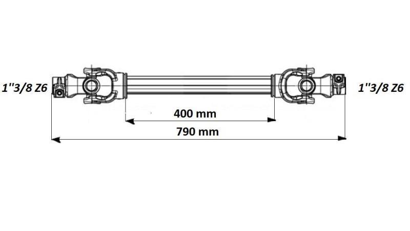 ECO CARDAN 790mm 35-60PK STANDAARD - afmetingen