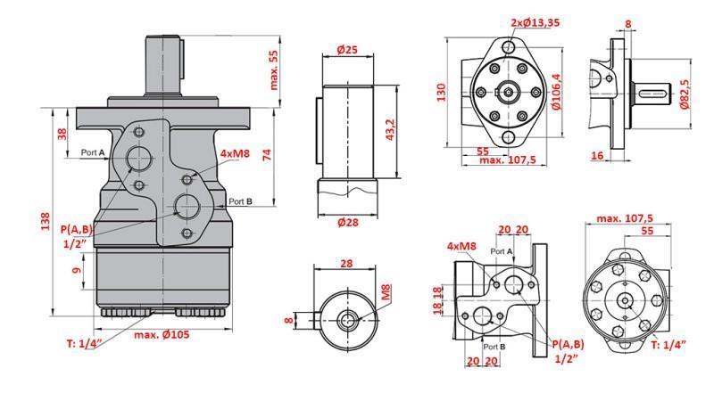 HYDRAULICKÝ MOTOR MR 50