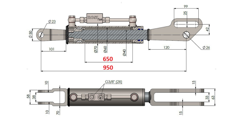 2T ZVEDACÍ PÁS PRO VIDLICI 60/40-300 (650mm-950mm)