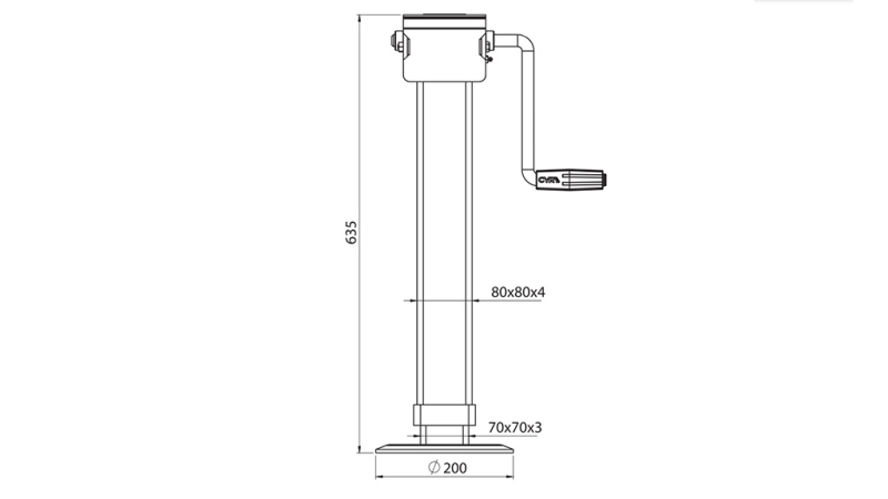 VLÁKNO PODPORY NOHA 380mm - 4.000kg