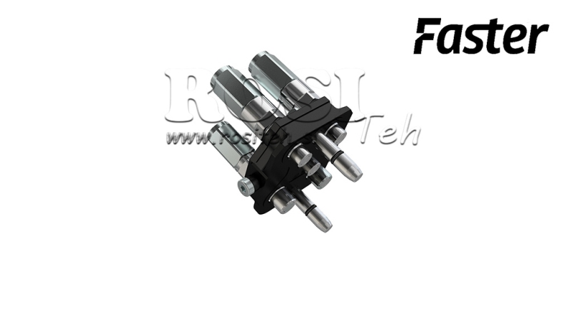 MULTI-FASTER KOPPELING 5WEG BSP 3×1/4 2×3/8 MOBIEL DEEL