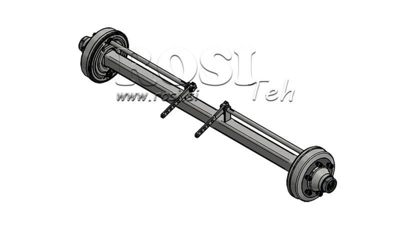 AS VOOR AANHANGER 7200 kg MET REMMEN (1800 mm)