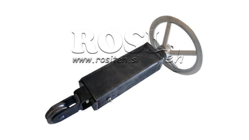 SPANNER VOOR KABEL MET WIEL VOOR AANHANGER HANDREM MET PULLEY