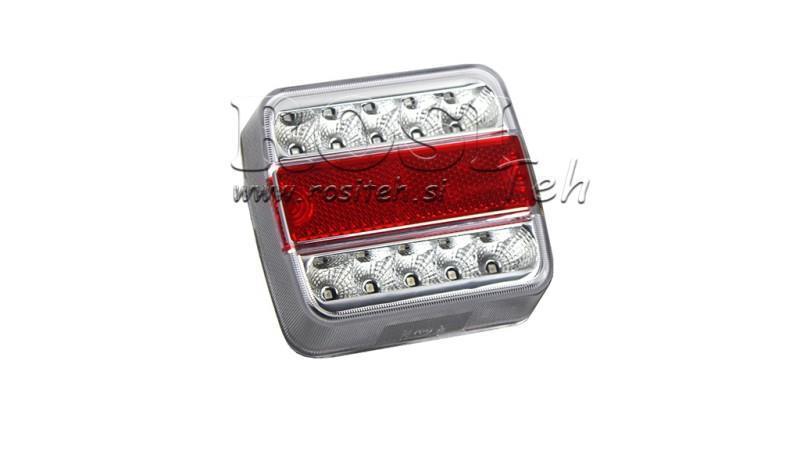 LED ACHTERLICHT VOOR AANHANGER GEKOMBINERD 4 FUNCTIES 12V WIT