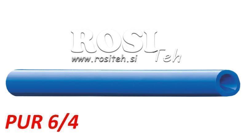 PU 6/4 PUR BLAUWE LUCHT SLANG POLYURETHAAN