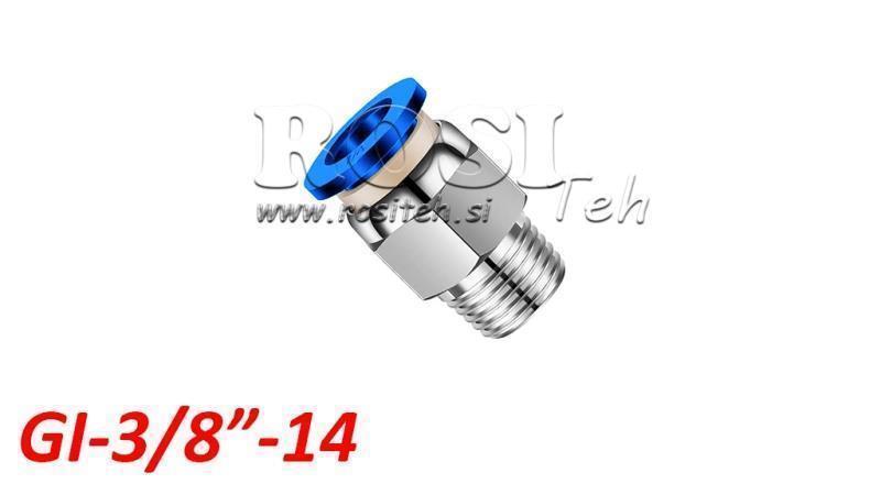 PNEUMATISCH PLUG RECHTE VERBINDING TPA MET DRAAD GI-038-14