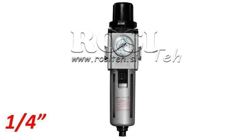PNEUMATISCHE FILTERREGULATOR 200 G1/4 40µ 0-10b