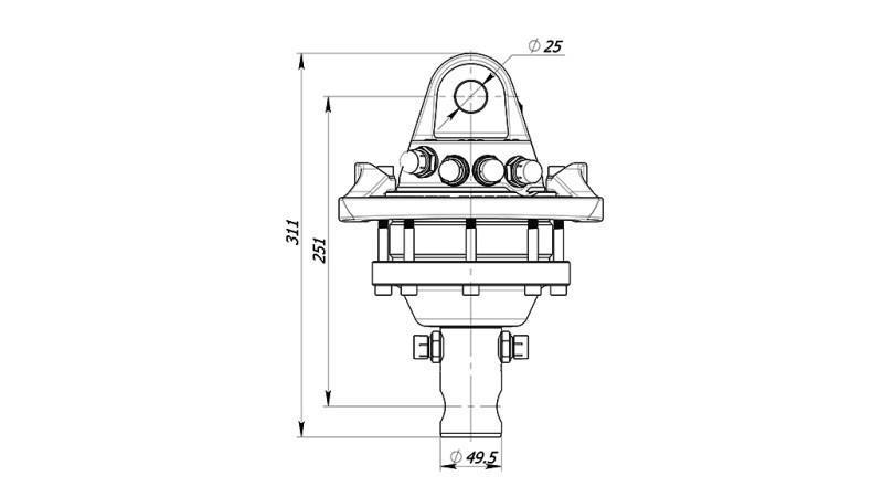 HYDRAULISCHE ROTATOR 3000/1500 KG MET AS