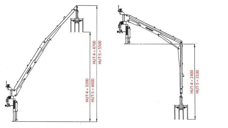 TRACTOR HYDRAULISCHE LADER MET VORKEN HUT 4m (7 SECTIE)