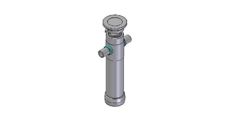 2022S - TELESCOPISCHE CYLINDER STANDAARD/BAL 2 FASES SLAAG 595 DIAMETER 80