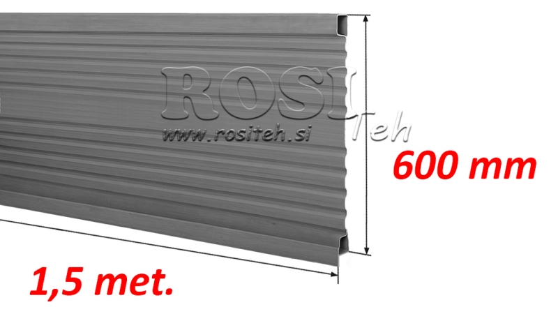 AANHANGER ZIJDE PANEEL 1.5 MET. - HOOGTE 600 mm