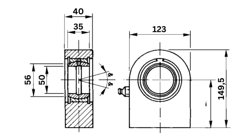 LASOOGLAGER - PLAATVERBINDING FI 50/123