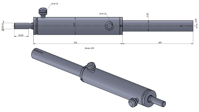 HYDRAULISCHE STUURCYLINDER FORD