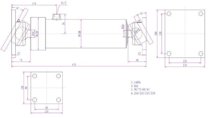 TELESKOPICKÝ VÁLEC 4 PRODLOUŽENÍ  900MM K4B-7TS