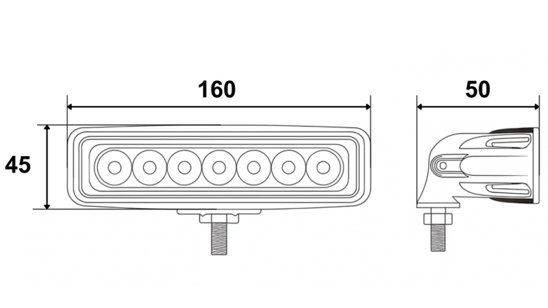 LED ARBEIDSLYS - LYS 6 LED 18W 12V-24V