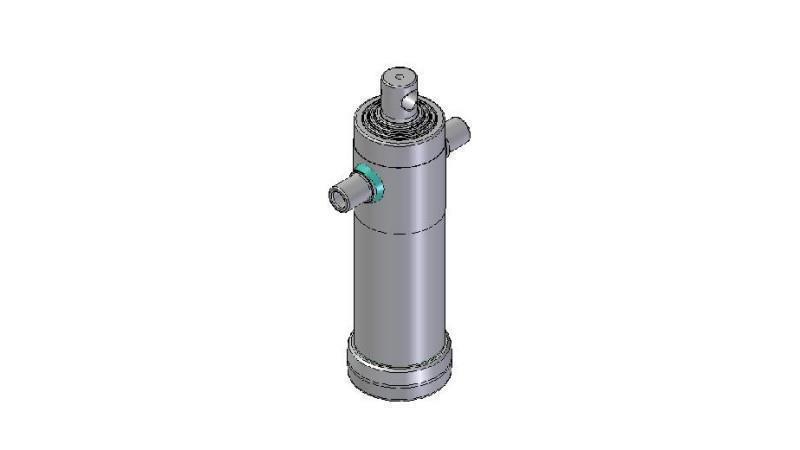 3066F -TELESCOPISCHE CYLINDER STANDAARD/GAT 4 FASES SLAAG 1190 DIAMETER 112