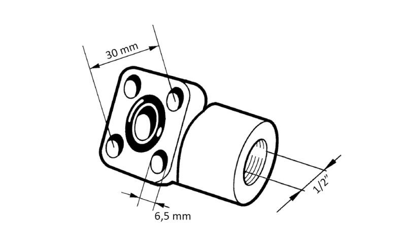 BUISVERBINDING 1/2 - RECHTE FLENS BOSCH fi 30