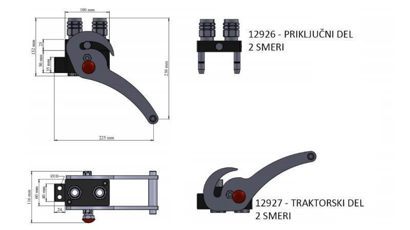 MULTI-FASTER SPOJKA 2-cestná BSP1/2 KOMPLETNÍ NOVÝ TYP