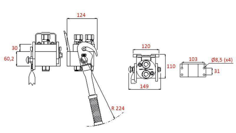 MULTI-FASTER KOPPELING 2-weg BSP1/2 VASTE DEEL