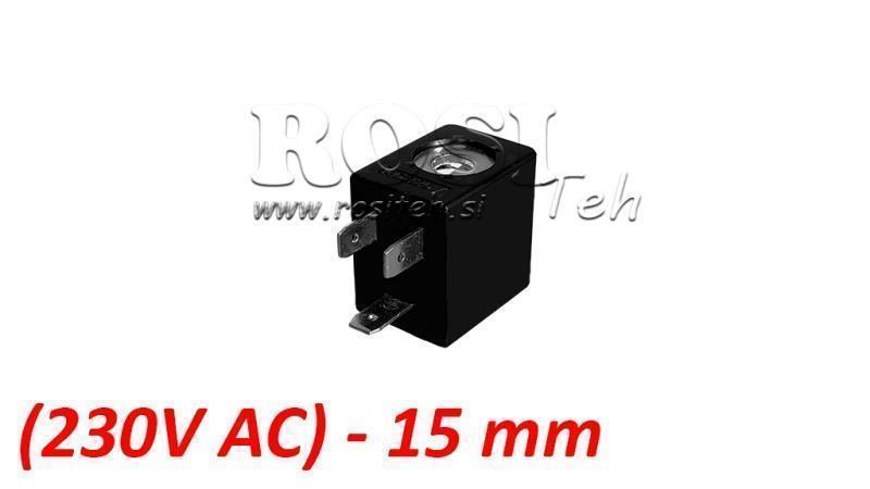 (15) EL. MAG. CÍVKA 230V AC 3.5VA PRO PNEUMATICKÝ VENTIL 1/8