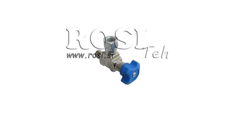 HYDRAULISCHE KLEP VOOR MANOMETER 90°