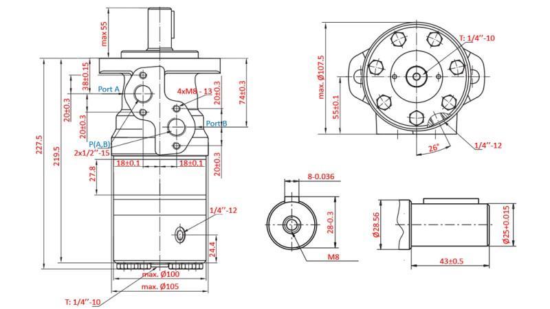 HYDROMOTOR B/MR 160 - MIT BREMSE