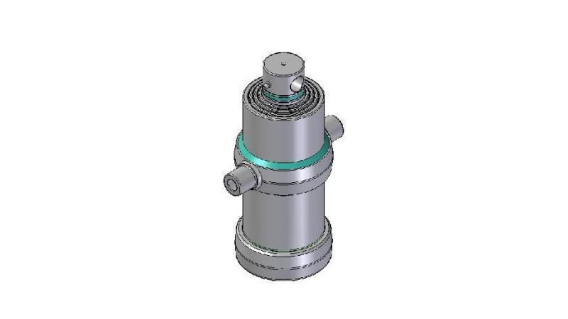4072F -TELESCOPICKÝ CYLINDR STANDARD/DÍRA 4 STUPNĚ CESTA 1210 PRŮMĚR 170