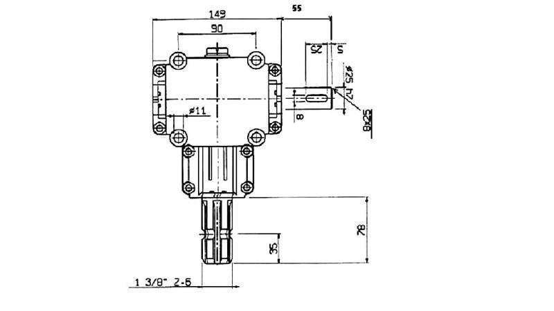 HOEKVERKLEINER PTO 1:1.9 (14PK-10kW)