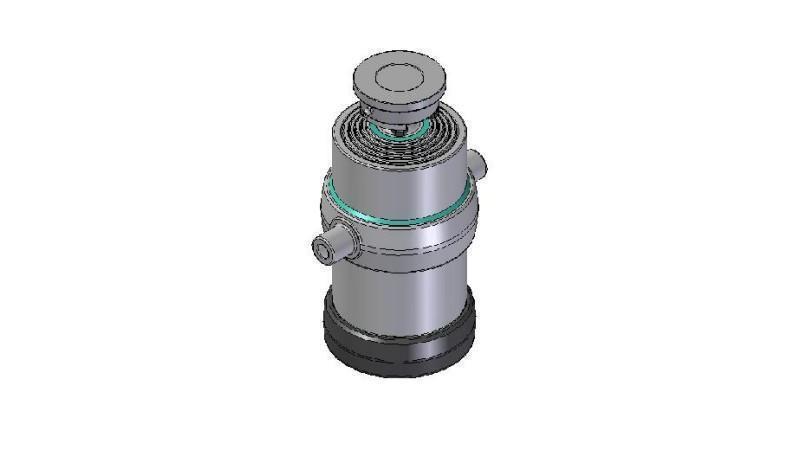 5032S - TELESCOPISCHE CYLINDER STANDAARD/BAL 5 FASES SLAG 1450 DIAMETER 215