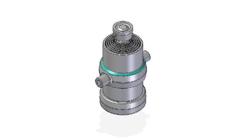 7017S - TELESCOPISCHE CYLINDER STANDAARD/BAL 7 FASES SLAAG 1695 DIAMETER 190