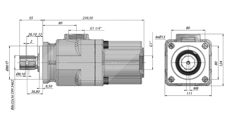 HYDRAULISCHE ZUILPOMP -42CC - 350 BAR