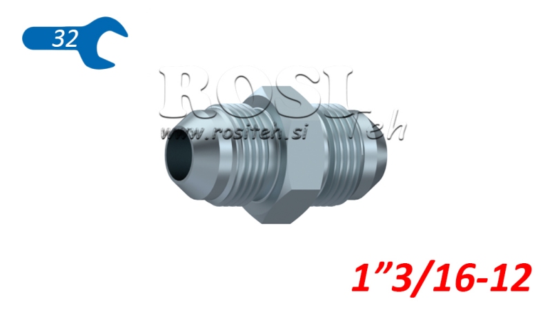 HYDRAULISCHE DUBBELE KLEP JIC74° 1”3/16-12 1”3/16-12