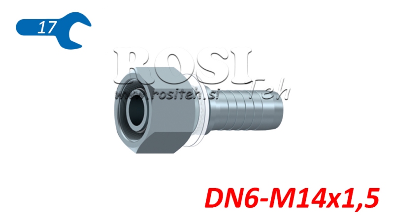 HYDRAULISCHE AANSLUITING DKOS 6 MET VROUWELIJKE DN6-M14X1,5