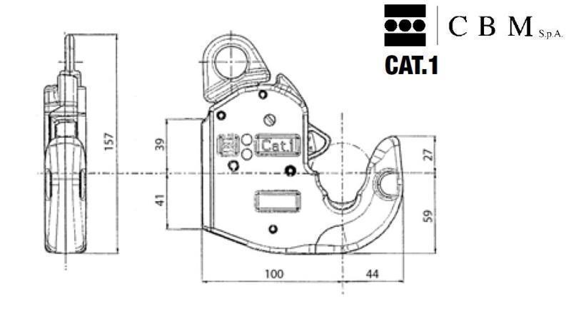 automatický hák pro přepravu hydrauliky kategorie 1