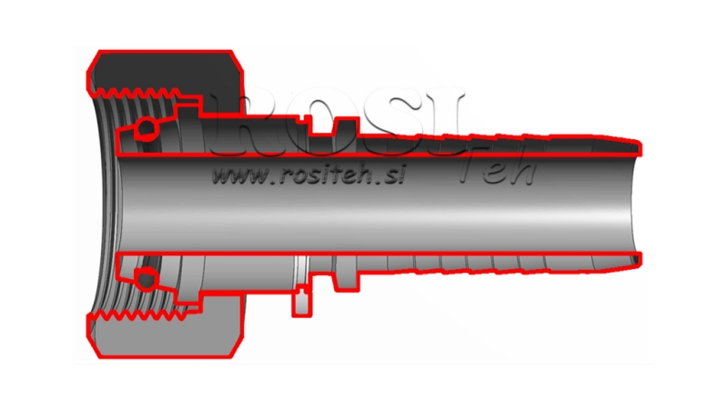 HYDRAULISCHE AANSLUITING DKOS 25 VROUW DN19-M36X2