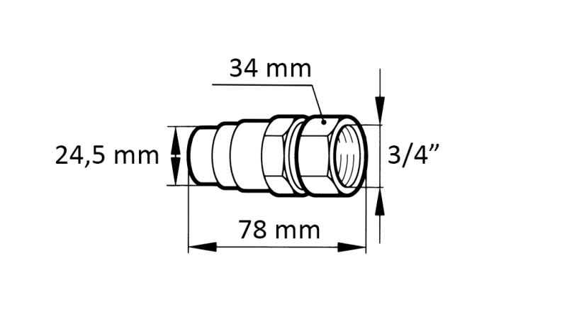 GYORS KAPCSOLÓ BAGER FFH FÉRFI 3/4 38mm