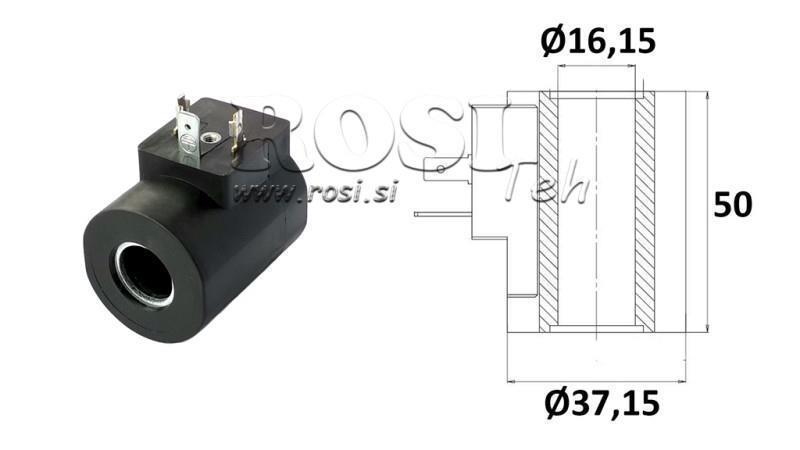 ELECTROMAGNETISCHE SPOEL 230VAC - SAE10 - fi 16.15mm-50mm 26W