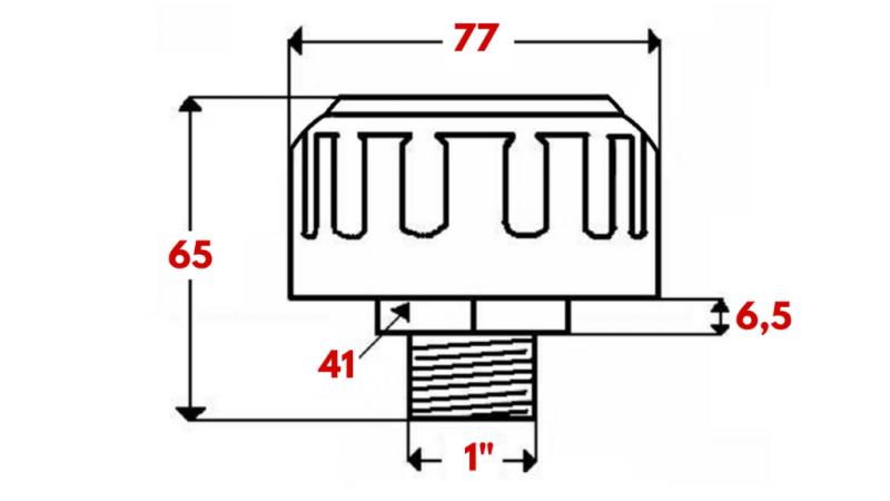 METAAL VULLENDEKSEL MET VENTILATIE 3/4''
