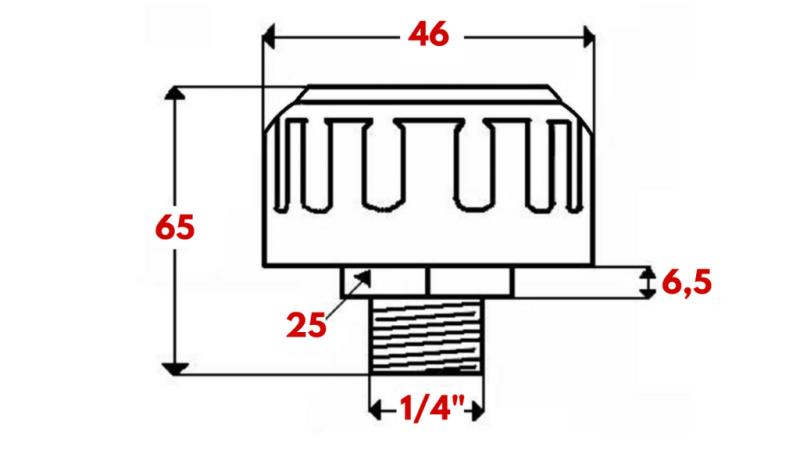 METAAL VULLENDEKSEL MET VENTILATIE 1''