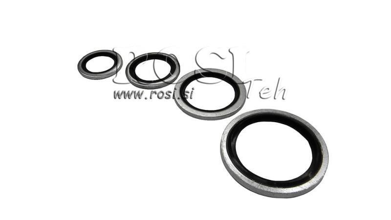 O-kroužek s gumovým těsněním M12x1.5 - 12.7x18.0 mm