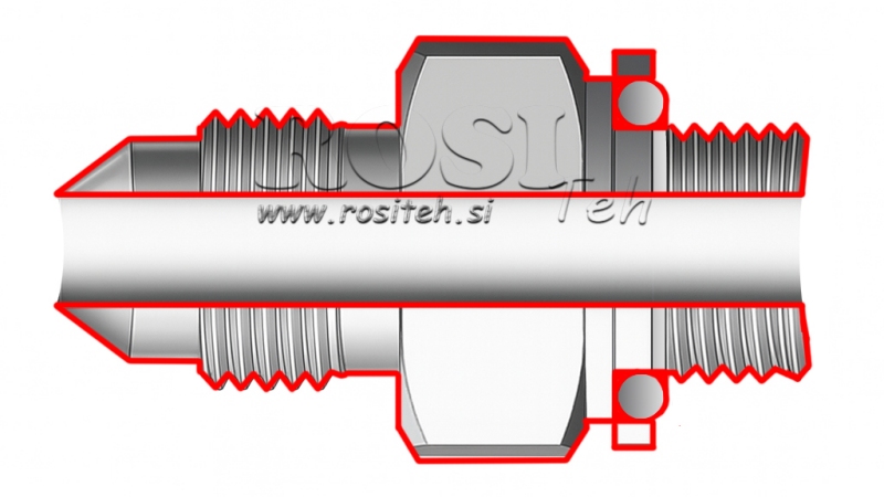 HYDRAULISCHE REDUCER  9/16 JIC74°-3/8 GAS