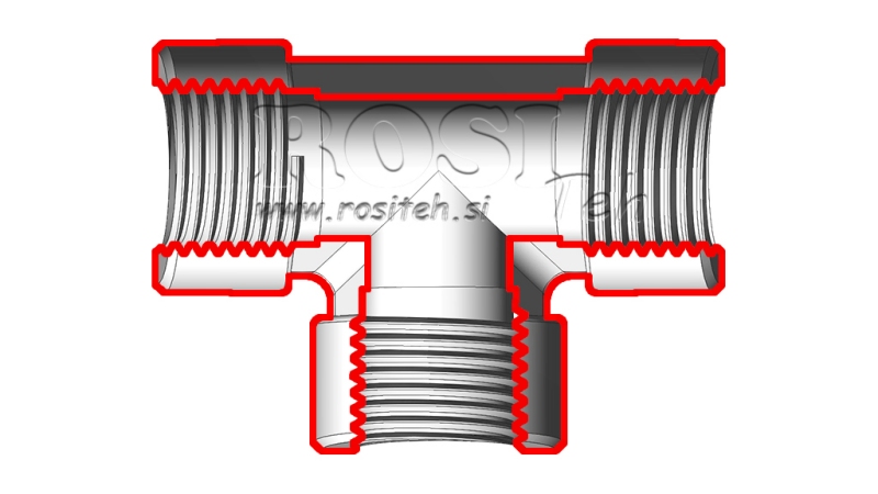 HIDRAVLIČNI T KOM ŽENSKI-ŽENSKI 1/2
