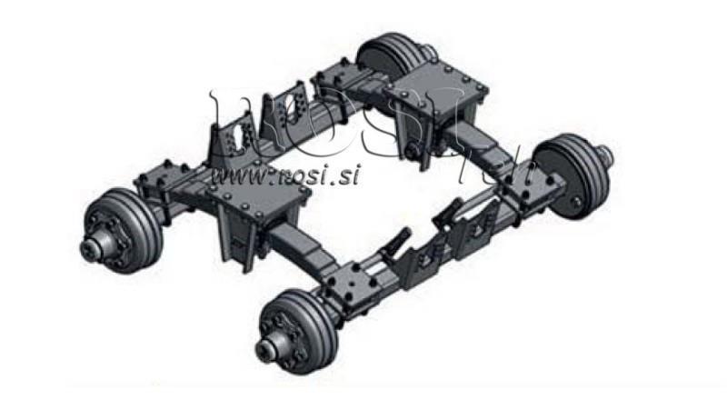 TANDEM CHASSIS 10,5 TON MET AS 80mm/1800mm